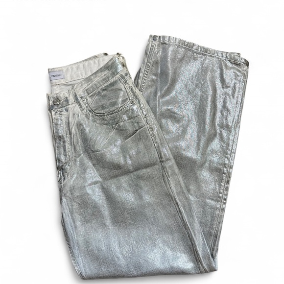 Zara Silver Straight Leg Jeans - Picture 2 of 7